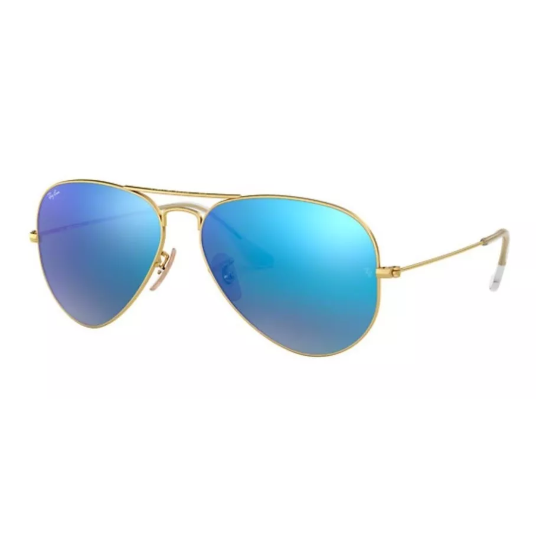 Anteojos de sol Ray Ban AVIADOR RB 3025 112/17 58 GOLD AZUL ESPEJADO