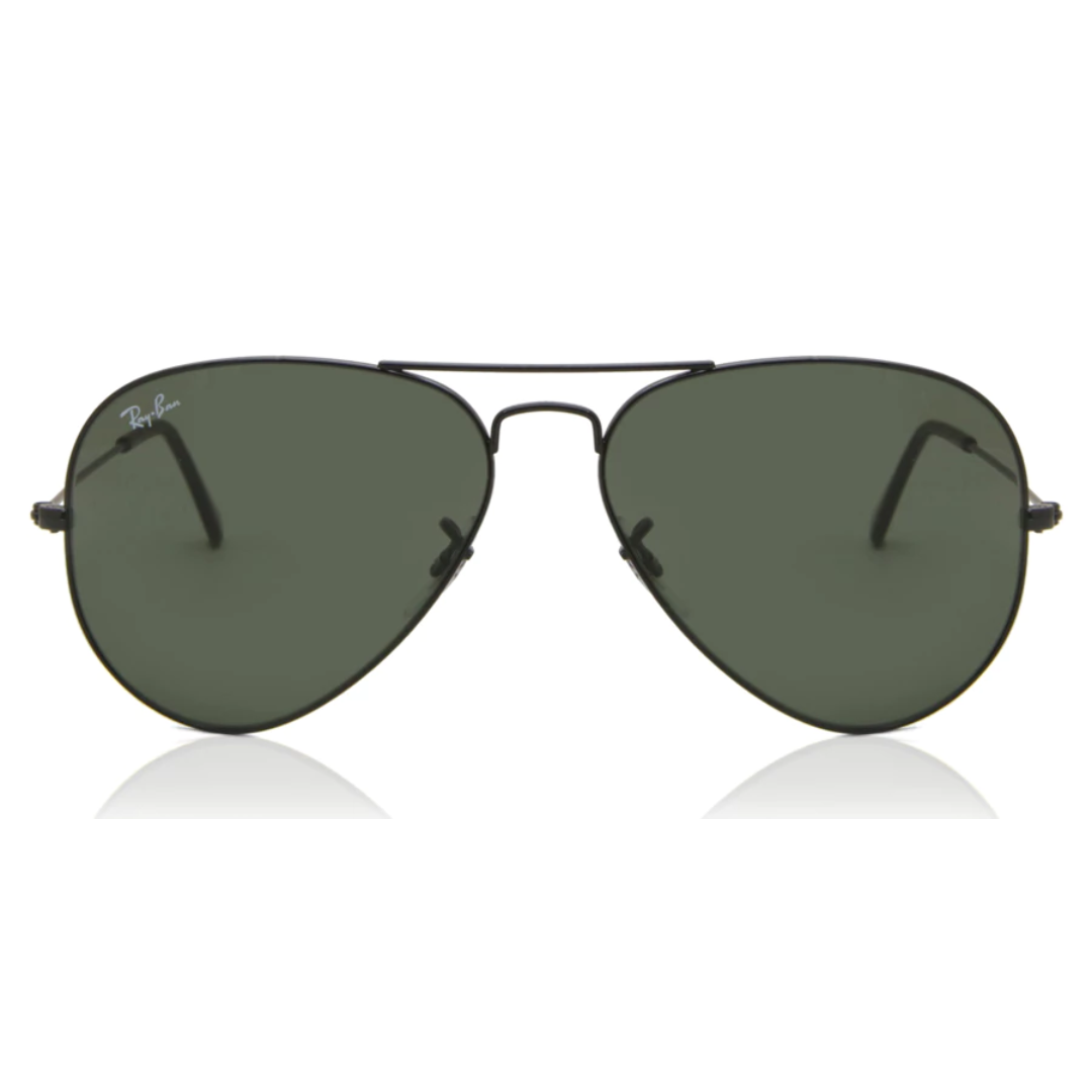 Anteojos de sol Ray Ban AVIADOR BLACK GREEN MEDIUM RB 3025 L2823 58