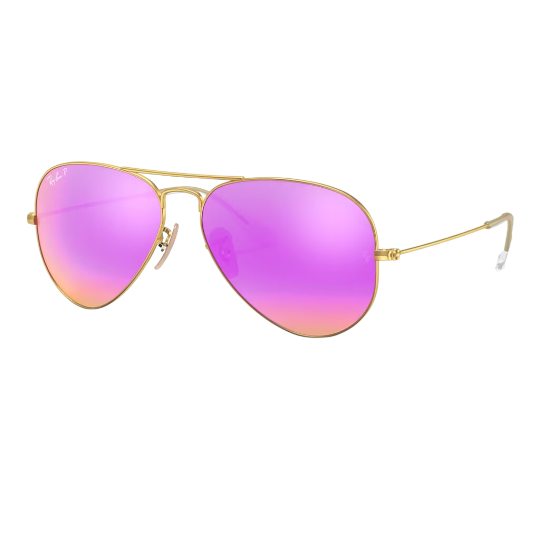 Anteojos de sol Ray Ban AVIADOR RB 3025 112/17 58 GOLD ROSA ESPEJADO