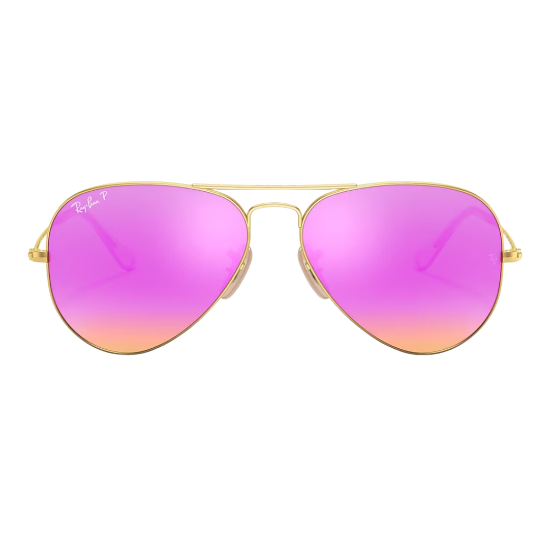Anteojos de sol Ray Ban AVIADOR RB 3025 112/17 58 GOLD ROSA ESPEJADO