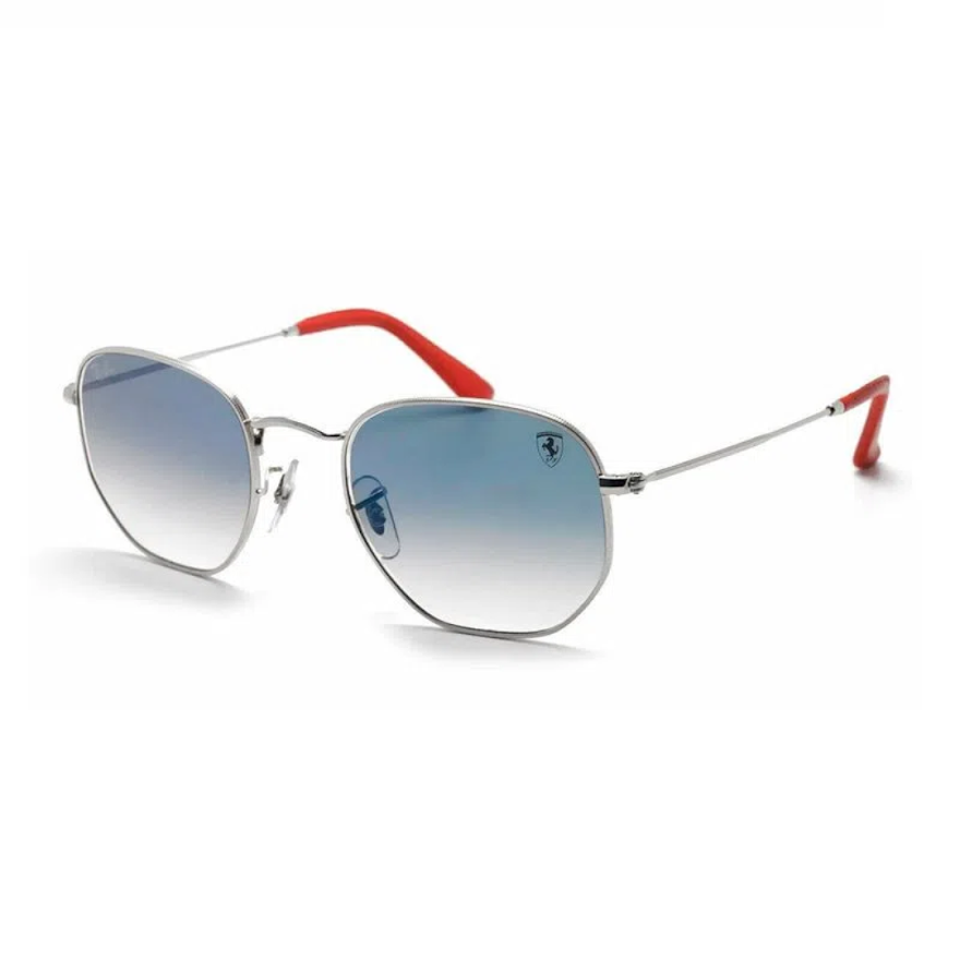 Anteojos de sol Ray Ban FERRARI HEXAGONAL RB 3548M F007 3F DEGRADÉ PATILLA PUNTA ROJA