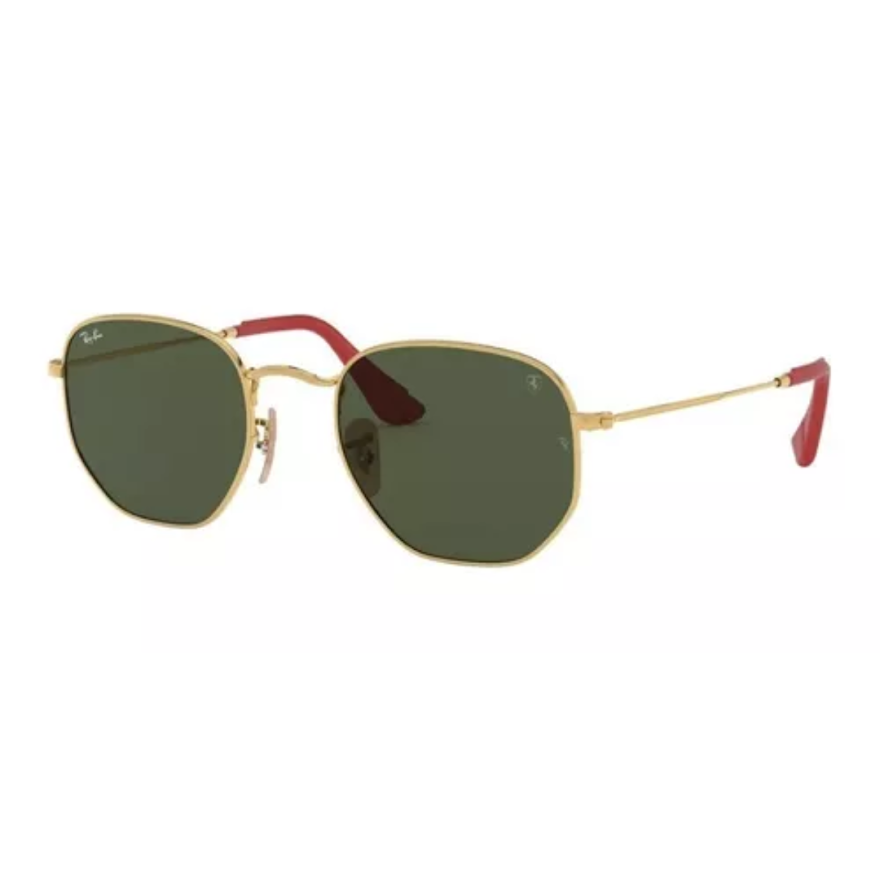 Anteojos de sol Ray Ban FERRARI HEXAGONAL RB 3548M F008 31 PATILLA PUNTA ROJA