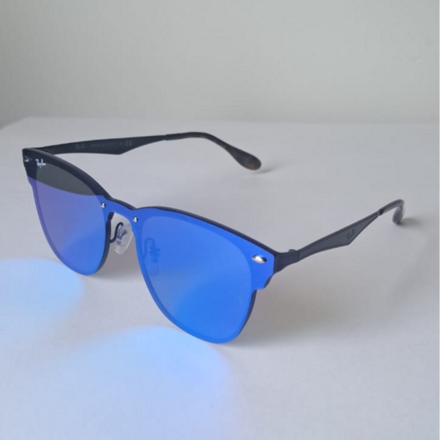Anteojos De Sol Ray-ban Clubmaster Blaze RB3576 BLUE Espejado