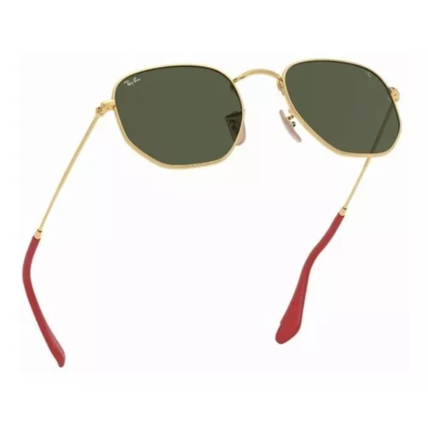 Anteojos de sol Ray Ban FERRARI HEXAGONAL RB 3548M F008 31 PATILLA PUNTA ROJA