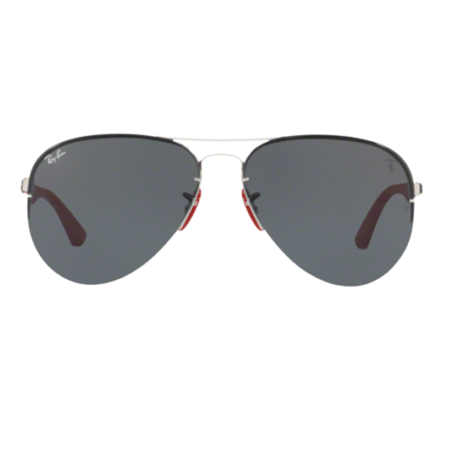 Anteojos de sol Ray Ban FERRARI CARBONO RB 3460M F013/87 DARK GREY PATILLA PUNTA ROJA