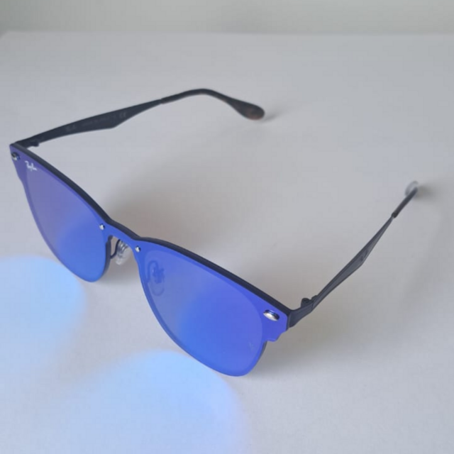 Anteojos De Sol Ray-ban Clubmaster Blaze RB3576 BLUE Espejado