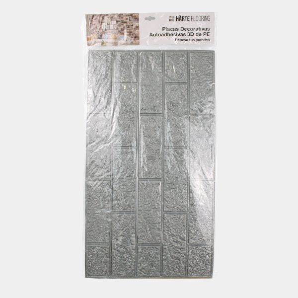 Placa 3D Ladrillos Vista Gris