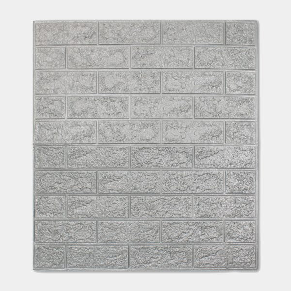 Placa 3D Ladrillos Vista Gris