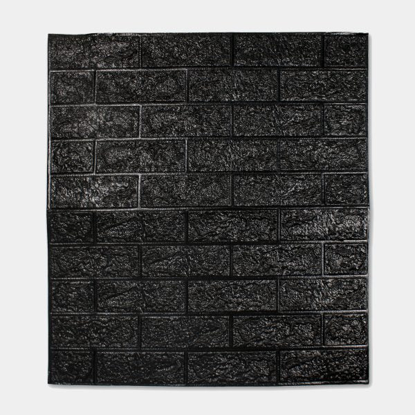 Placa 3D Ladrillos Vista Negro