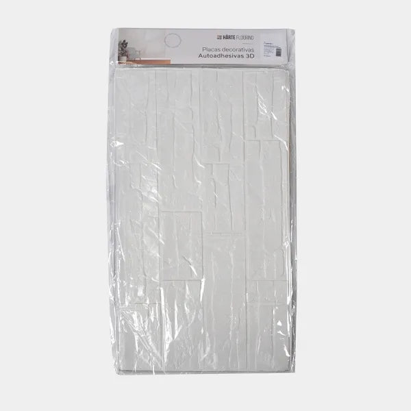 Placa 3D Ladrillo Piedra Blanco Pack x5