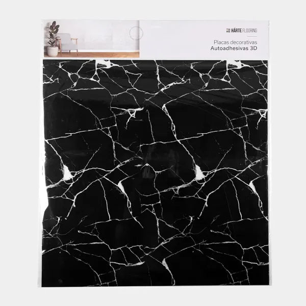 Placa 3D Negro Marquina