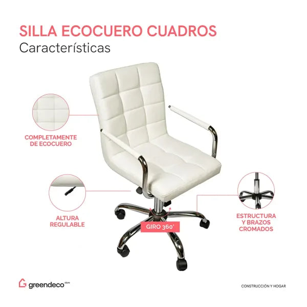 SILLA ECOCUERO X 2