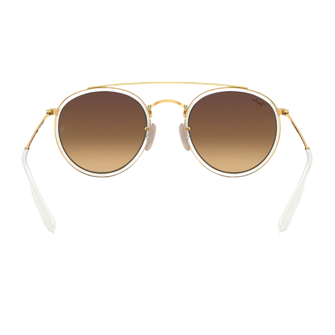 Anteojos De Sol Ray-ban Round Double Bridge RB3647 001 40 Celeste Degrade