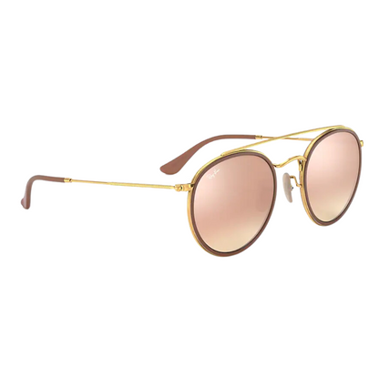 Anteojos De Sol Ray-ban Round Double Bridge RB3647 001 40 Copper Espejado