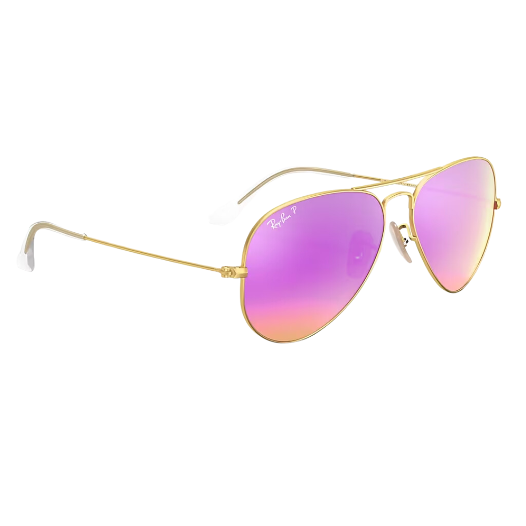 Anteojos de sol Ray Ban AVIADOR RB 3025 112/17 58 GOLD ROSA ESPEJADO