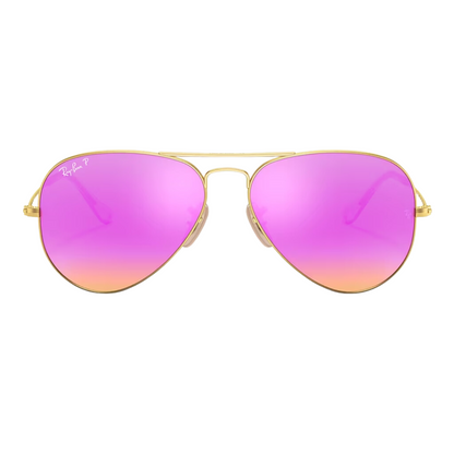 Anteojos de sol Ray Ban AVIADOR RB 3025 112/17 58 GOLD ROSA ESPEJADO