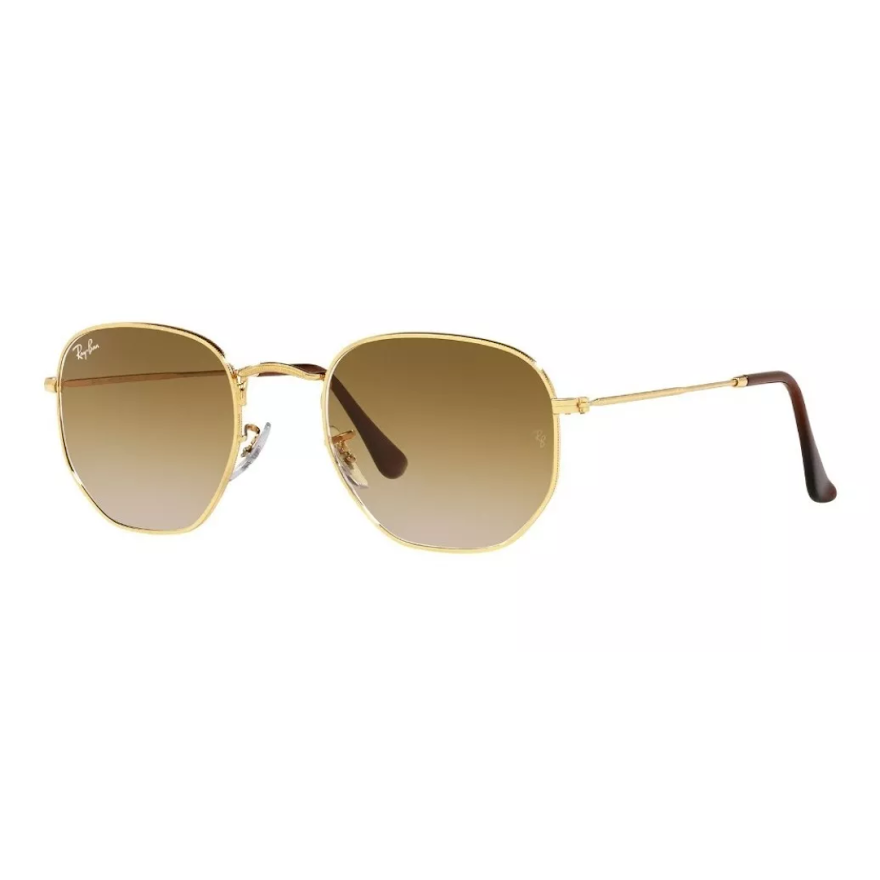 Anteojo Ray Ban ROUND METAL HEXAGONAL GOLD BROWN RB 3548 001 51