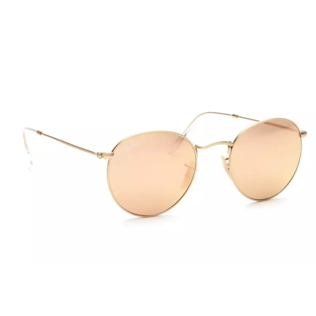 Anteojos De Sol Ray-ban Round Flash LensesRB3447 112 Z2 Copper Espejado