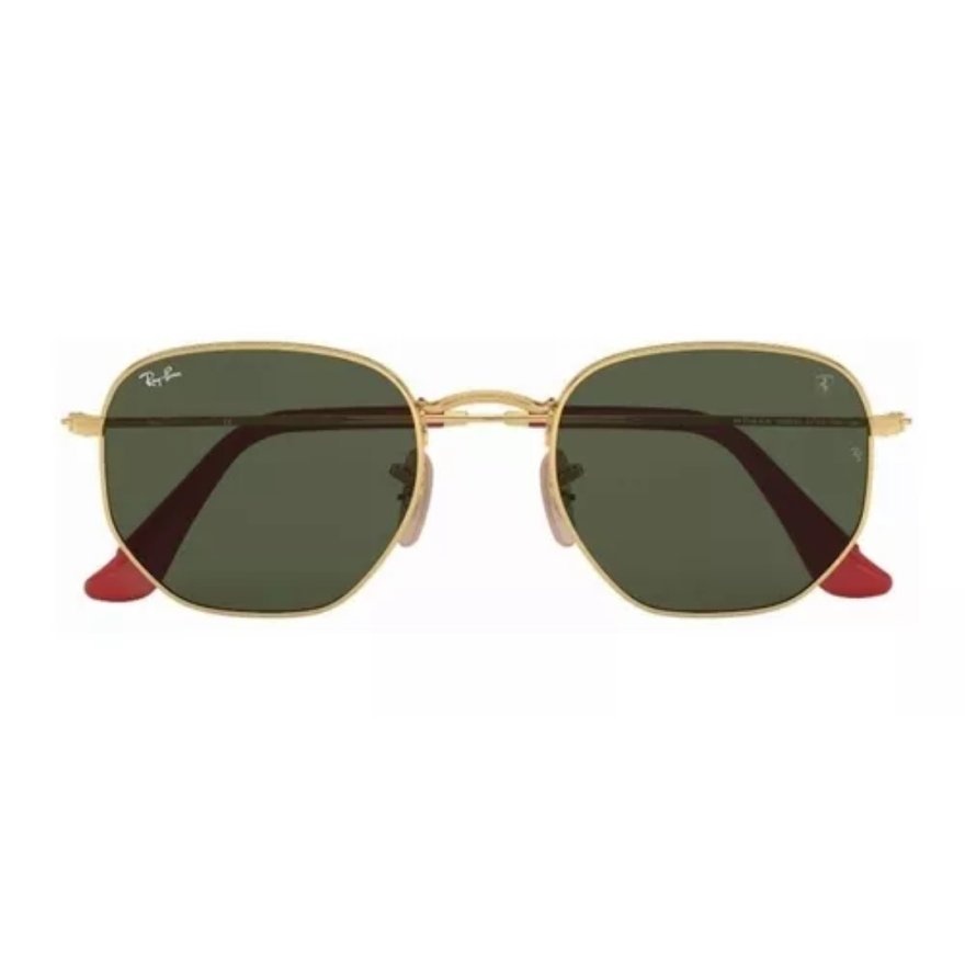 Anteojos de sol Ray Ban FERRARI HEXAGONAL RB 3548M F008 31 PATILLA PUNTA ROJA