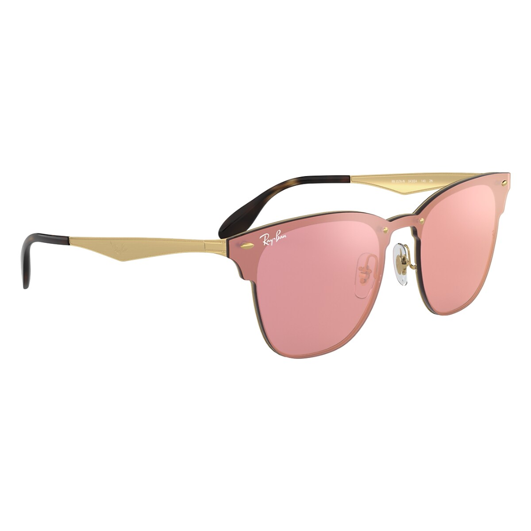 Anteojos De Sol Ray-ban Clubmaster Blaze RB3576 ROSA Espejado
