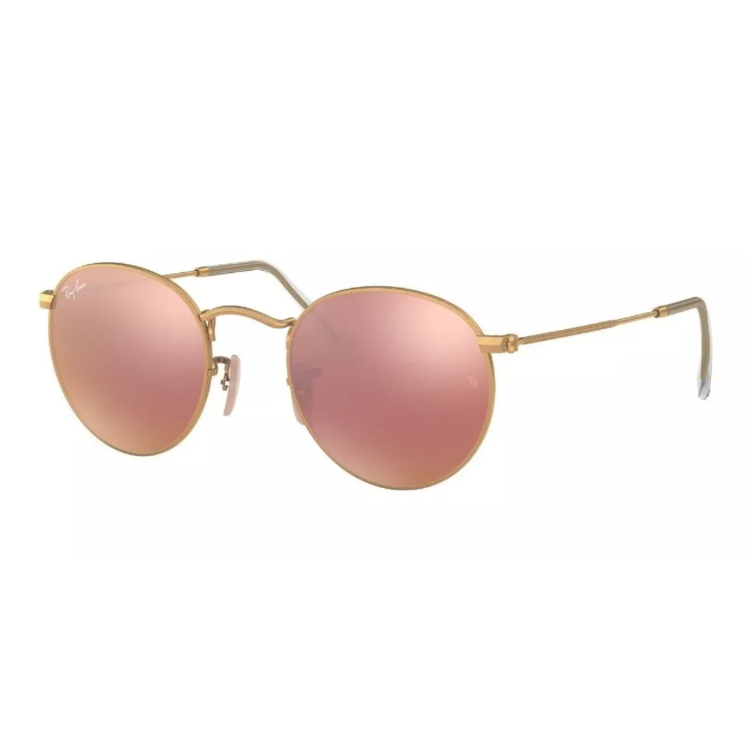 Anteojos De Sol Ray-ban Round Flash LensesRB3447 112 Z2 Copper Espejado