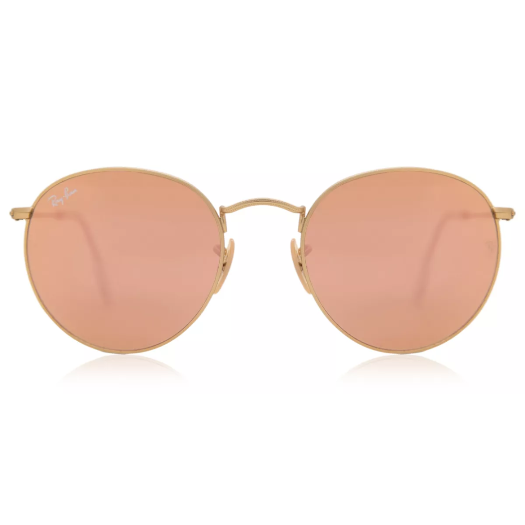 Anteojos De Sol Ray-ban Round Flash LensesRB3447 112 Z2 Copper Espejado