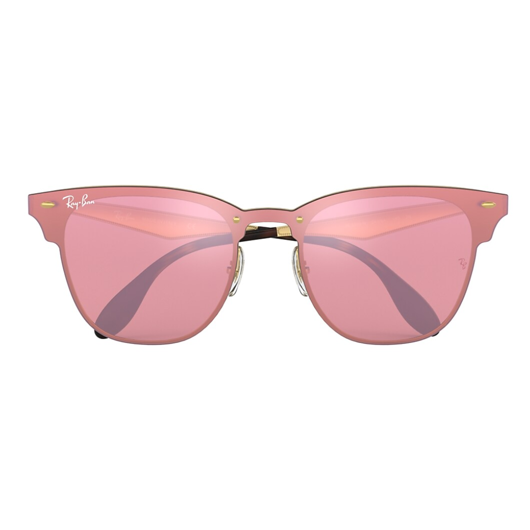 Anteojos De Sol Ray-ban Clubmaster Blaze RB3576 ROSA Espejado