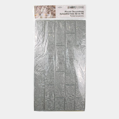 Placa 3D Ladrillos Vista Gris