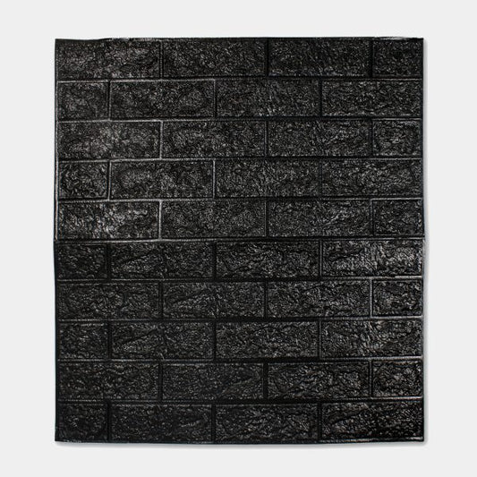 Placa 3D Ladrillos Vista Negro