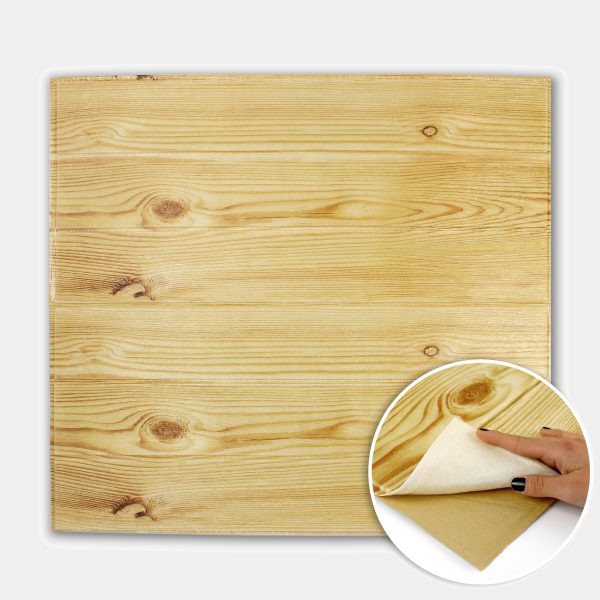 Placa 3D Simil Madera Castaño