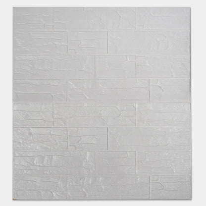 Placa 3D Ladrillo Piedra Blanco Pack x5