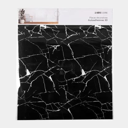 Placa 3D Negro Marquina
