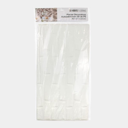 Placa 3D Rectangulos Irregulares Blanco
