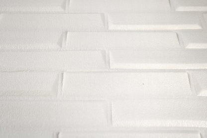Placa 3D Rectangulos Irregulares Blanco