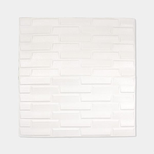 Placa 3D Rectangulos Irregulares Blanco