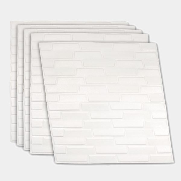 Placa 3D Rectangulos Irregulares Blanco