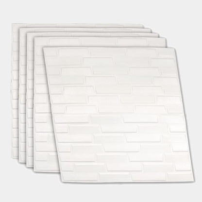 Placa 3D Rectangulos Irregulares Blanco