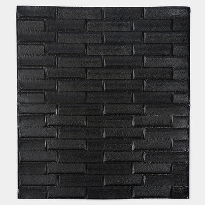 Placa 3D Rectangulos Irregulares Negro Pack x5
