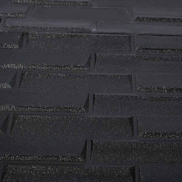 Placa 3D Rectangulos Irregulares Negro Pack x5