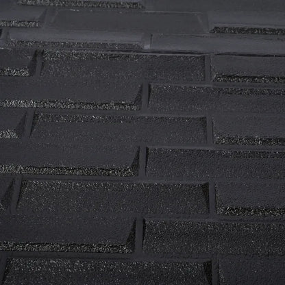 Placa 3D Rectangulos Irregulares Negro Pack x5